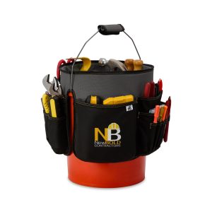 Custom Heritage Supply Pro® Recycled rPET 18-inch 5-Gallon Bucket Tool Organizer - Dark Grey